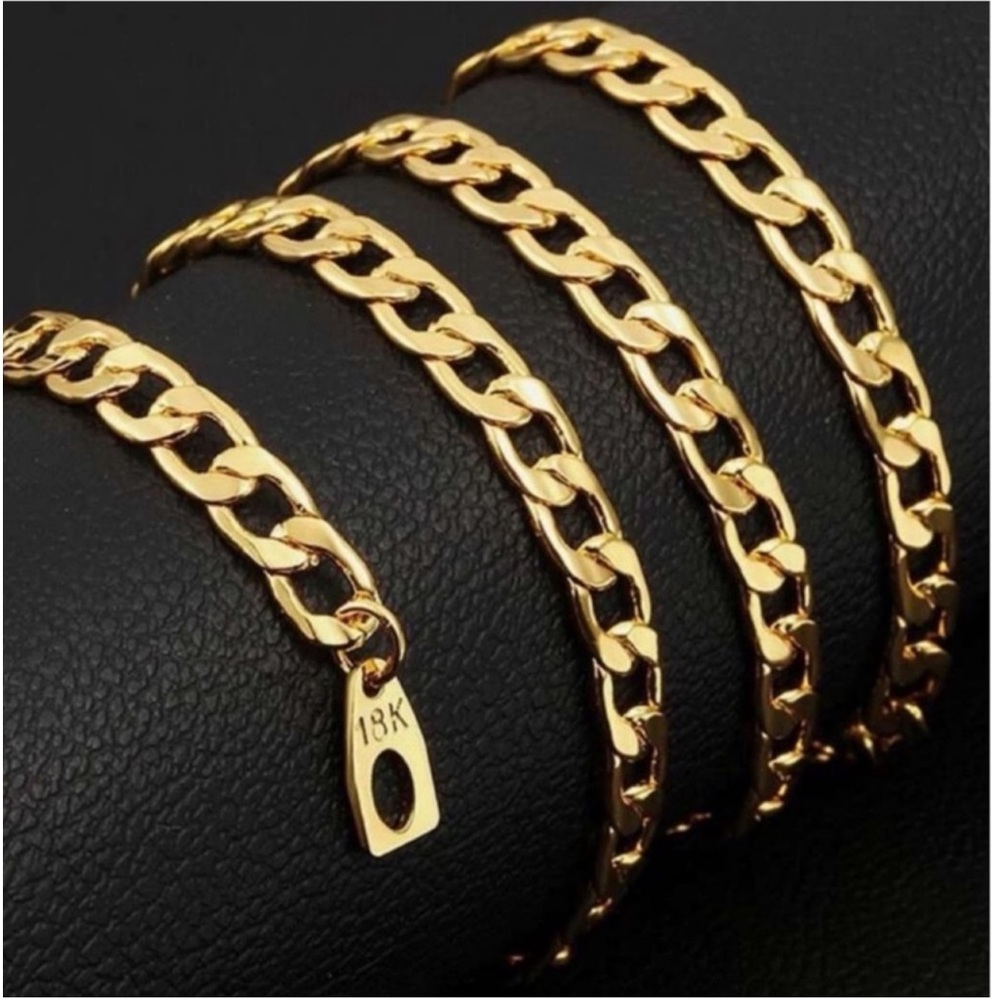 New 18k Gold Unisex Cuban Link Classic Minimalist Chain Handcrafted Necklace - Picture 12 of 16